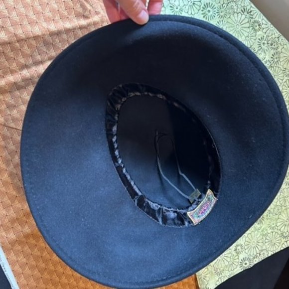 SCALA Collezione 100% Black Wool Hat with Decorated Bow - Picture 9 of 11